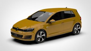 大众 高尔夫 Volkswagen Golf 7 GTD 5d 2016 3D模型-启模网
