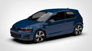 大众 高尔夫 Volkswagen Golf 7 GTI 3d 2016 3D模型-启模网