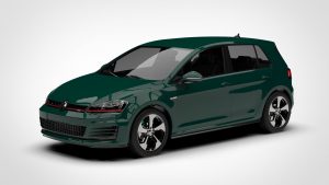 大众 高尔夫 Volkswagen Golf 7 GTI 5d 2016 3D模型-启模网