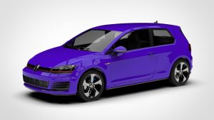 大众 高尔夫 Volkswagen Golf GTI 3 Door 2015 3D模型-启模网