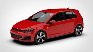 大众 高尔夫 Volkswagen Golf GTI 5 Door 2015 3D模型-启模网