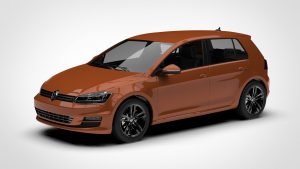 大众 高尔夫 Volkswagen Golf TDI 5d 2015 3D模型-启模网