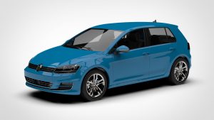 大众 高尔夫 Volkswagen Golf TDI Bluemotion 5d Typ 5g 2012 3D模型-启模网