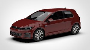 大众 高尔夫 Volkswagen Golf TGE 3 Door 2017 3D模型-启模网