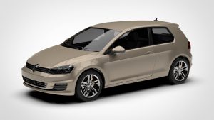 大众 高尔夫 Volkswagen Golf TSI Bluemotion 3 Door 2015 3D模型-启模网