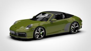 保时捷 911 Porsche 911 Targa 4S Heritage 2021 3D模型-启模网