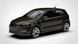 大众 Polo Volkswagen Polo Bluemotion 3 Door 2010 2013 3D模型-启模网