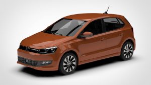 大众 Polo Volkswagen Polo Bluemotion 5 Door 2014 3D模型-启模网
