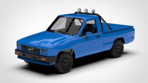 丰田 海拉克斯 Toyota Hilux 1983 Camouflage 3D模型-启模网