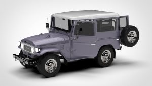 丰田 兰德酷路泽 Toyota Land Cruiser FJ 40 Blue With Interior 3D模型-启模网