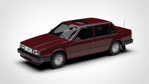 沃尔沃 740 Volvo 744 Sedan 1985 3D模型-启模网