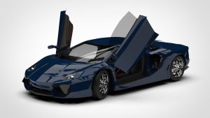 兰博基尼 Aventador Lamborghini Aventador With Interior 3D模型-启模网