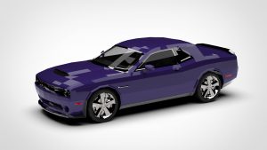 道奇 挑战者 DODGE Challenger Low Poly 2015 3D模型-启模网