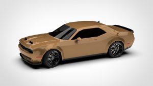 道奇 挑战者 DODGE Challenger SRT Low Poly 2023 3D模型-启模网