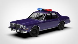 道奇 外交官 DODGE Diplomat Police Car 1980 3D模型-启模网