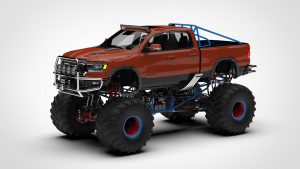道奇 公羊 DODGE RAM 1500 Rebel Monster Truck 2019 3D模型-启模网