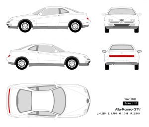 Alfa-Romeo GTV 2003矢量三视图