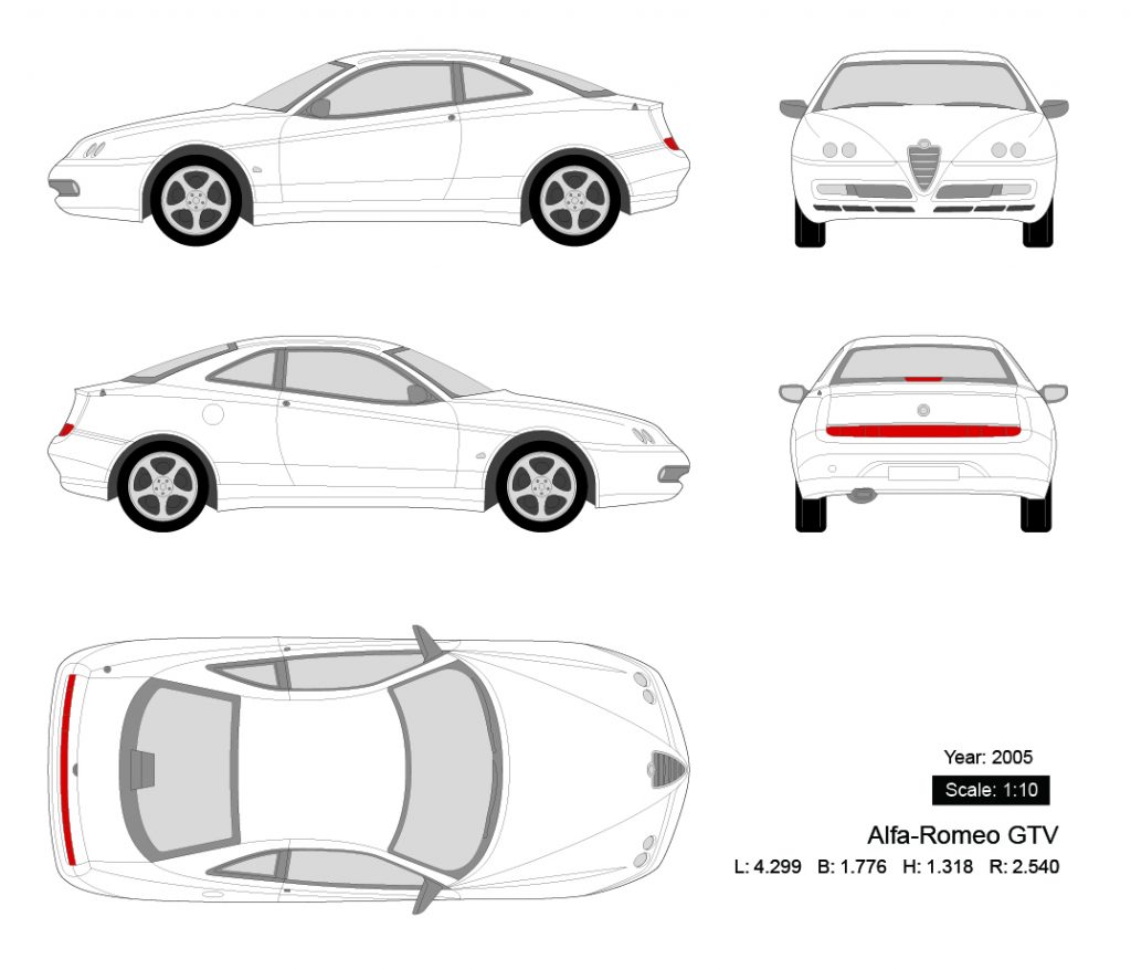 图片[1]-Alfa-Romeo GTV 2005矢量三视图