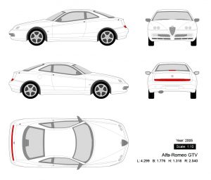 Alfa-Romeo GTV 2005矢量三视图