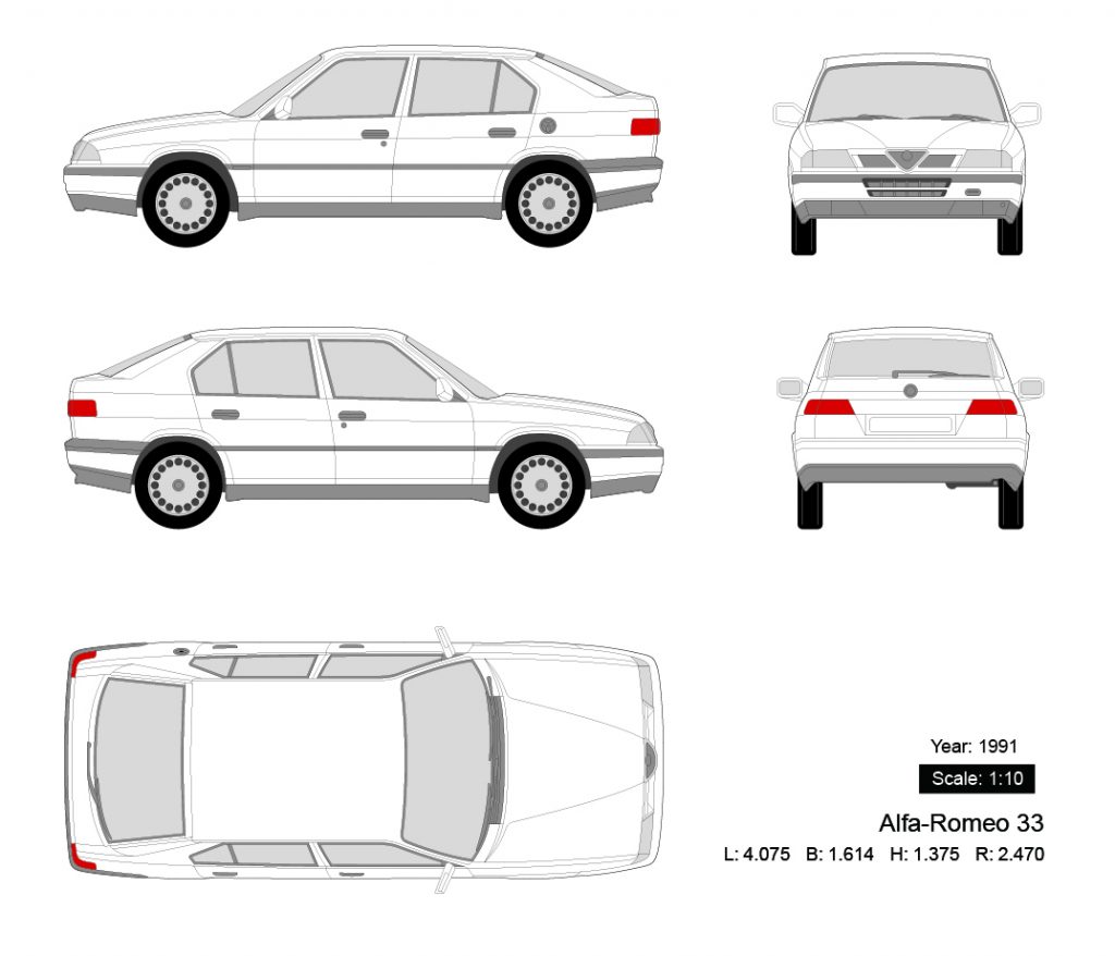 图片[1]-Alfa-Romeo 33 1991矢量三视图