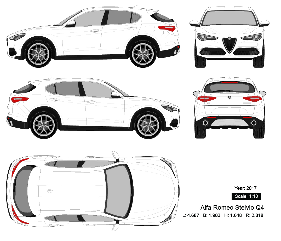 Alfa-Romeo Stelvio Q4 2017矢量三视图